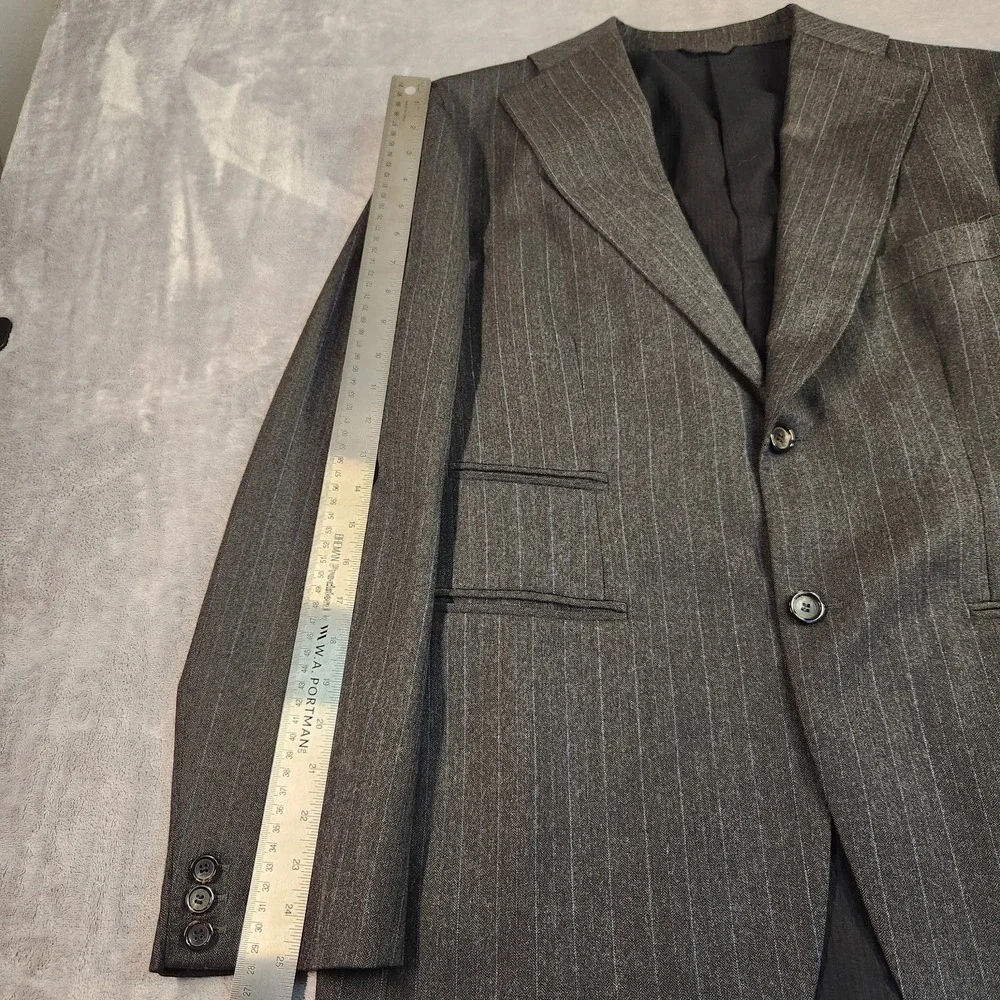 Tonello Men Blazer Jacket IT 56 US 46 Wool Cashmere Pinstripe Made in Italy